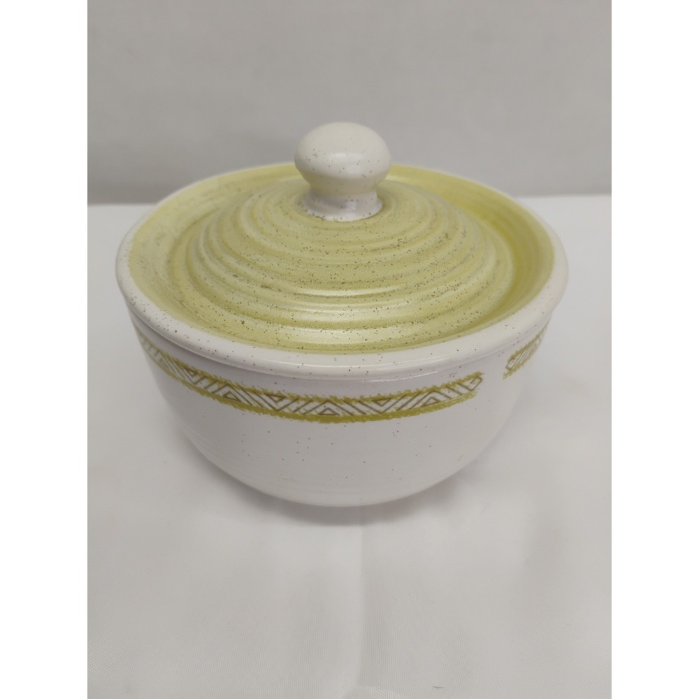 Franciscan Earthenware Lidded Sugar Bowl Hacienda Green MCM USA - Picture 2 of 8
